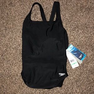 Speedo women’s black bathing suit. One piece.